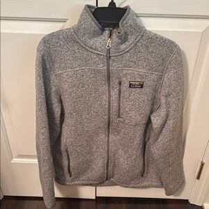 Mens L.L.Bean Gray Full-Zip Fleece Jacket